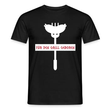 Für den Grill geboren - Männer T-Shirt - Schwarz - Vorne - AI Model Male 178 light (178cm)