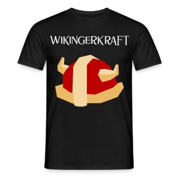 Wikingerkraft - Männer T-Shirt - Schwarz - Vorne - AI Model Male 178 light (178cm)