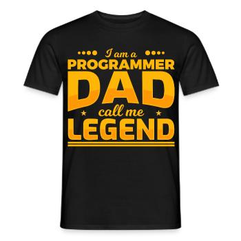 Programmierer Vater - Männer T-Shirt - Schwarz - Vorne - AI Model Male 178 light (178cm)