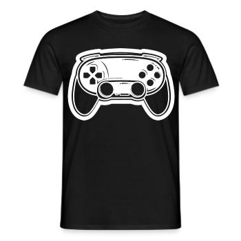 Dessin de manette de jeu vidéo - T-shirt homme - noir - Devant - AI Model Male 178 light (178cm)