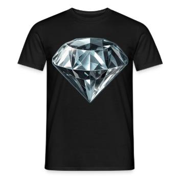 Kostbarer Diamant Edelstein - Männer T-Shirt - Schwarz - Vorne - AI Model Male 178 light (178cm)