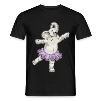 Elephant Ballerina Ballet Dance - Men's T-Shirt - black - Front - AI Model Male 178 light (178cm)