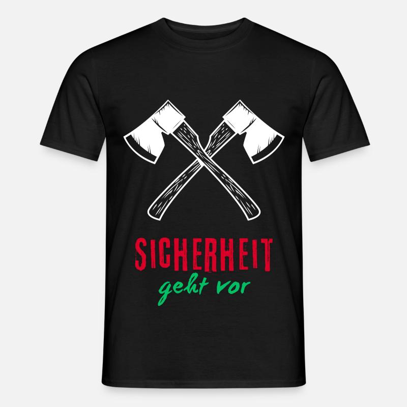 Sicherheit geht vor - Männer T-Shirt - Schwarz