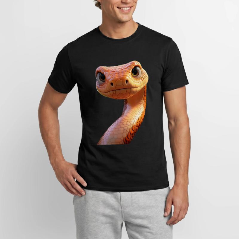 Schlange Python Kobra Mamba Klapperschlange Snake Männer T-Shirt