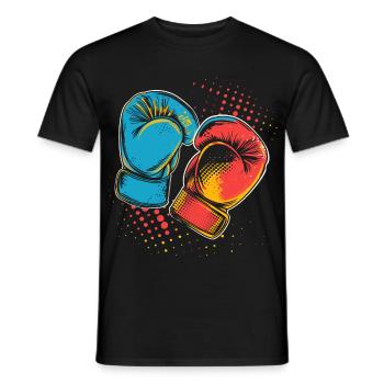 Boxhandschuhe Grafik - Männer T-Shirt - Schwarz - Vorne - AI Model Male 178 light (178cm)