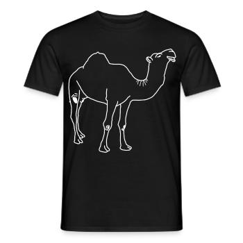 Dromedar lineart - Männer T-Shirt - Schwarz - Vorne - AI Model Male 178 light (178cm)