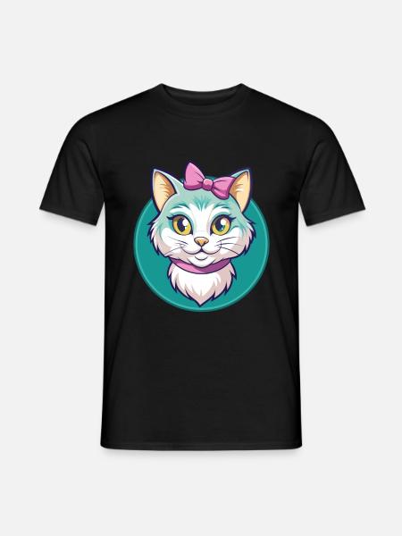 Chantilly Tiffany Kat Race Tegneserie Kawaii Dyr - Mænd T-shirt - sort