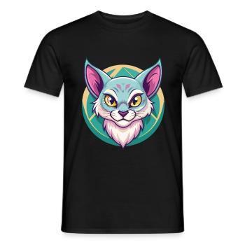 Australische Nebelkatzenrasse Cartoon Kawaii Tier - Männer T-Shirt - Schwarz - Vorne - AI Model Male 178 light (178cm)