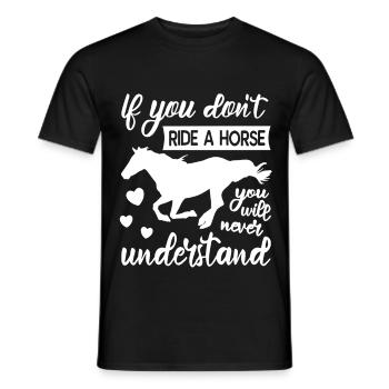 Si tu ne montes pas à cheval - T-shirt homme - noir - Devant - AI Model Male 178 light (178cm)