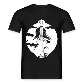 Ukulele Grafik - Männer T-Shirt - Schwarz - Vorne - AI Model Male 178 light (178cm)