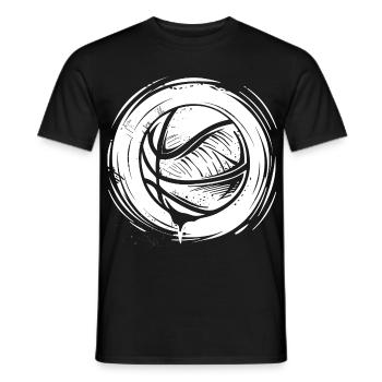 Basketball Ball Skizze - Männer T-Shirt - Schwarz - Vorne - AI Model Male 178 light (178cm)