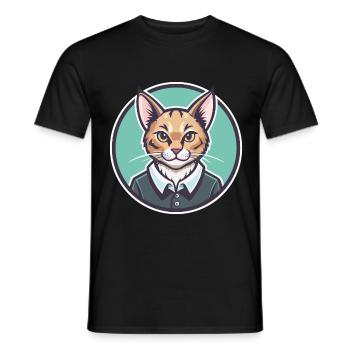 Australische Nebelkatzenrasse Cartoon Kawaii Tier - Männer T-Shirt - Schwarz - Vorne - AI Model Male 178 light (178cm)