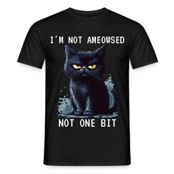 Je ne suis pas amy chat noir pixel art - T-shirt homme - noir - Devant - AI Model Male 178 light (178cm)