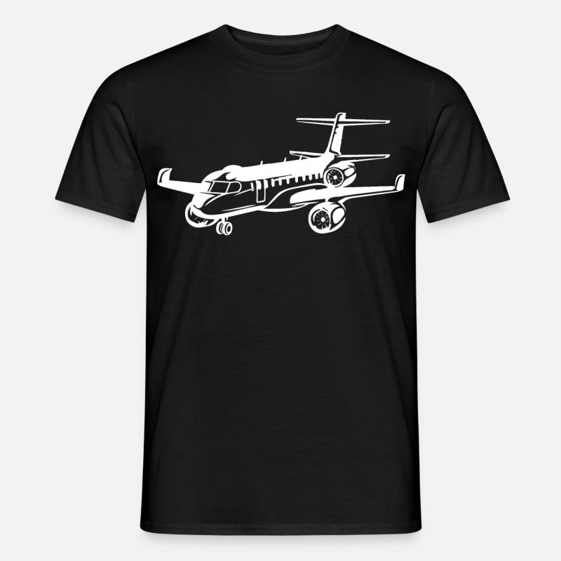 Flugzeug Zeichnung - Männer T-Shirt - Schwarz