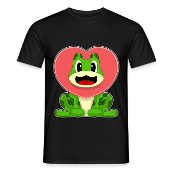 Frosch Herz - Männer T-Shirt - Schwarz - Vorne - AI Model Male 178 light (178cm)