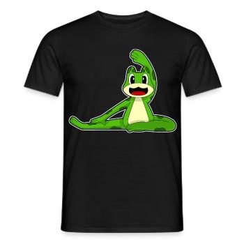 Frog Yoga Fitness Gymnastics - Men's T-Shirt - black - Front - AI Model Male 178 light (178cm)
