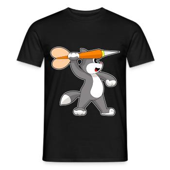 Katze Dart Dartpfeil - Männer T-Shirt - Schwarz - Vorne - AI Model Male 178 light (178cm)