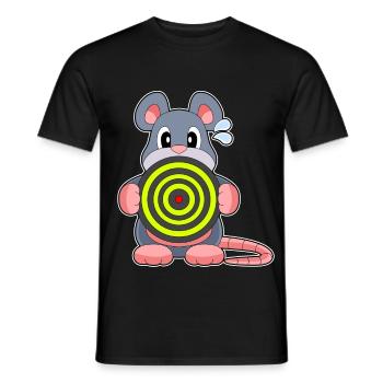 Cible de fléchettes de souris - T-shirt homme - noir - Devant - AI Model Male 178 light (178cm)