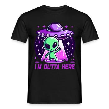 Extraterrestre, je suis hors d’ici Extraterrestres - T-shirt homme - noir - Devant - AI Model Male 178 light (178cm)