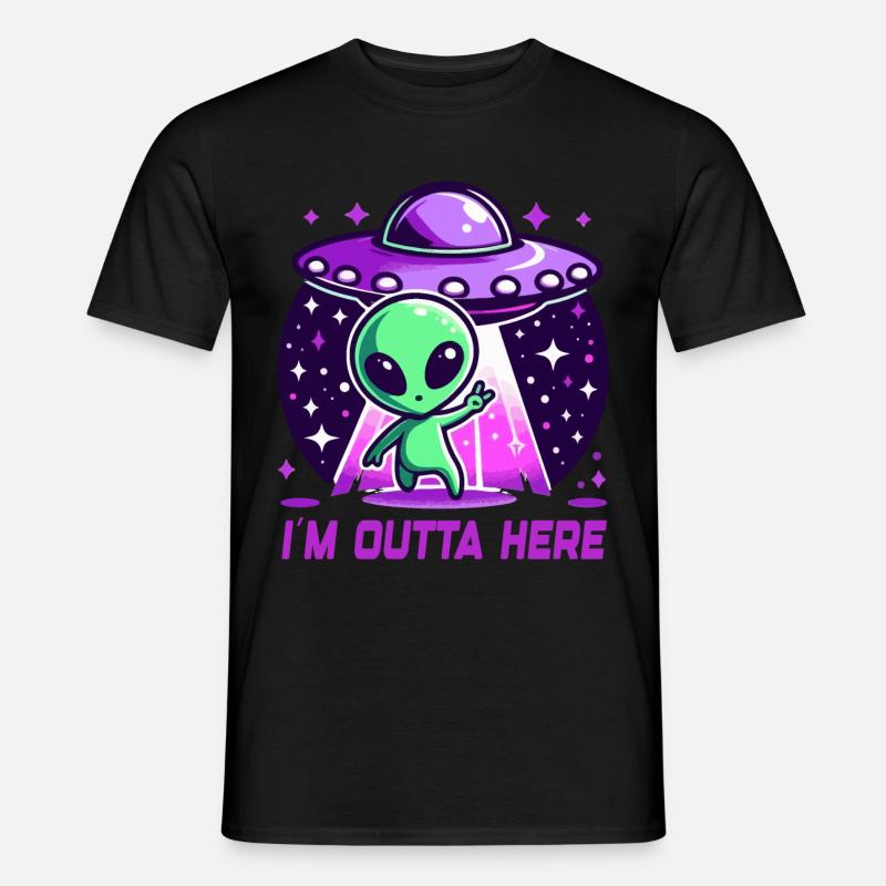 Alien I'm Outta Here Außerirdische - Männer T-Shirt - Schwarz