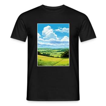 Cranborne Chase Aonb Affiche de voyage Souvenir WPA - T-shirt homme - noir - Devant - AI Model Male 178 light (178cm)