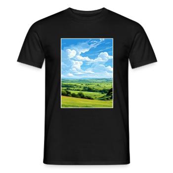 Cranborne Chase Aonb Affiche de voyage Souvenir WPA - T-shirt homme - noir - Devant - AI Model Male 178 light (178cm)