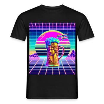 Bavarian Retro Design Folk Festival Gift Beer - Men's T-Shirt - black - Front - AI Model Male 178 light (178cm)