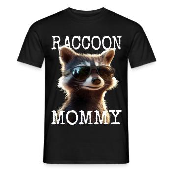 Maman raton laveur Raton laveur Fête des mères Maman raton laveur - T-shirt homme - noir - Devant - AI Model Male 178 light (178cm)