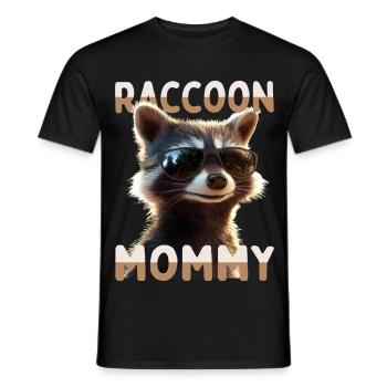 Maman raton laveur Raton laveur Fête des mères Maman raton laveur - T-shirt homme - noir - Devant - AI Model Male 178 light (178cm)