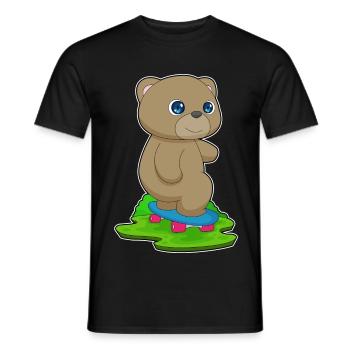 Ours Skater Planche à roulettes - T-shirt homme - noir - Devant - AI Model Male 178 light (178cm)