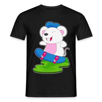 Maus Skater Skateboard - Männer T-Shirt - Schwarz - Vorne - AI Model Male 178 light (178cm)
