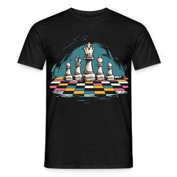Chess Graphics - Men's T-Shirt - black - Front - AI Model Male 178 light (178cm)