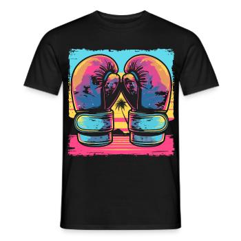 Look de dessin animé de kickboxing - T-shirt homme - noir - Devant - AI Model Male 178 light (178cm)