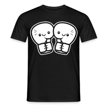 Lustige Boxhandschuhe - Männer T-Shirt - Schwarz - Vorne - AI Model Male 178 light (178cm)