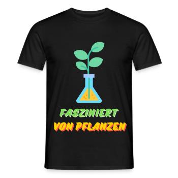 Fasziniert von Pflanzen - Männer T-Shirt - Schwarz - Vorne - AI Model Male 178 light (178cm)