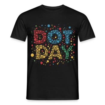 DOT-TAG - Männer T-Shirt - Schwarz - Vorne - AI Model Male 178 light (178cm)