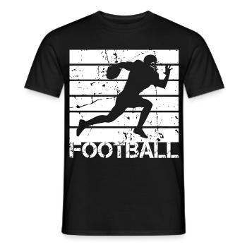 Football player - Men's T-Shirt - black - Front - AI Model Male 178 light (178cm)