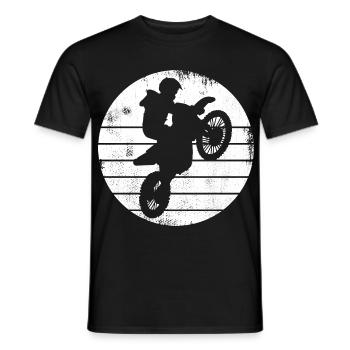 Motocross Fahrer Zeichnung - Männer T-Shirt - Schwarz - Vorne - AI Model Male 178 light (178cm)