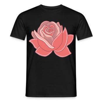 Coeur de la rose - T-shirt homme - noir - Devant - AI Model Male 178 light (178cm)