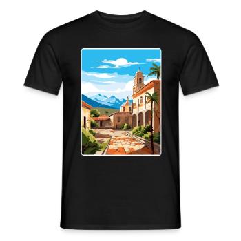 Corboda Argentina Travel Poster Souvenir Paint WPA - Men's T-Shirt - black - Front - AI Model Male 178 light (178cm)