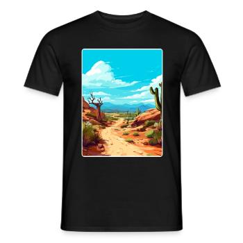 Jujuy Argentina Travel Poster Souvenir Paint WPA - Men's T-Shirt - black - Front - AI Model Male 178 light (178cm)