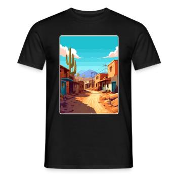 Jujuy Argentinien Reise Poster Souvenir Farbe WPA - Männer T-Shirt - Schwarz - Vorne - AI Model Male 178 light (178cm)