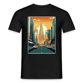 Bangkok Thailand Thai Reise Poster Souvenir WPA - Männer T-Shirt - Schwarz - Vorne - AI Model Male 178 light (178cm)