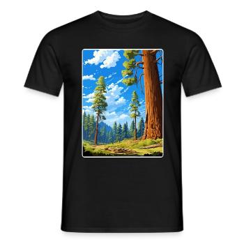Sequoia Kings Canyon Nationalpark Reiseposter - Männer T-Shirt - Schwarz - Vorne - AI Model Male 178 light (178cm)