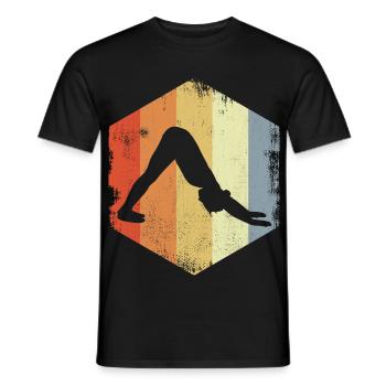 Yogini Drawing - Men's T-Shirt - black - Front - AI Model Male 178 light (178cm)