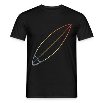 Surfbrett - Männer T-Shirt - Schwarz - Vorne - AI Model Male 178 light (178cm)