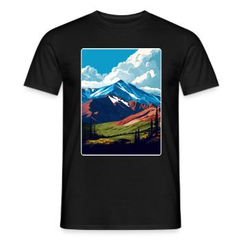 Parc national de Denali Affiche de voyage Souvenir WPA - T-shirt homme - noir - Devant - AI Model Male 178 light (178cm)