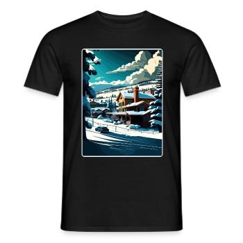 Steamboat Springs Colorado Reise Poster Souvenir - Männer T-Shirt - Schwarz - Vorne - AI Model Male 178 light (178cm)