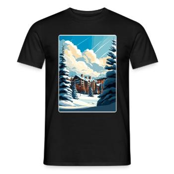 Beaver Creek Ski Reise Poster Souvenir Farbe WPA - Männer T-Shirt - Schwarz - Vorne - AI Model Male 178 light (178cm)