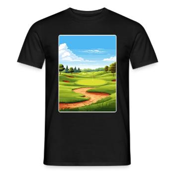 Southern Hills Country Club Golf Course Travel WPA - Men's T-Shirt - black - Front - AI Model Male 178 light (178cm)
